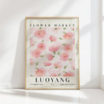 flower market luoyang exhibit print no 6 pink