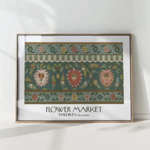 flower market maldives ornate art print