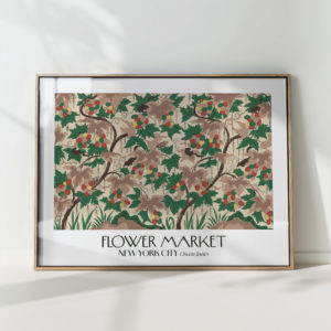 flower market nyc themed decorative art print
