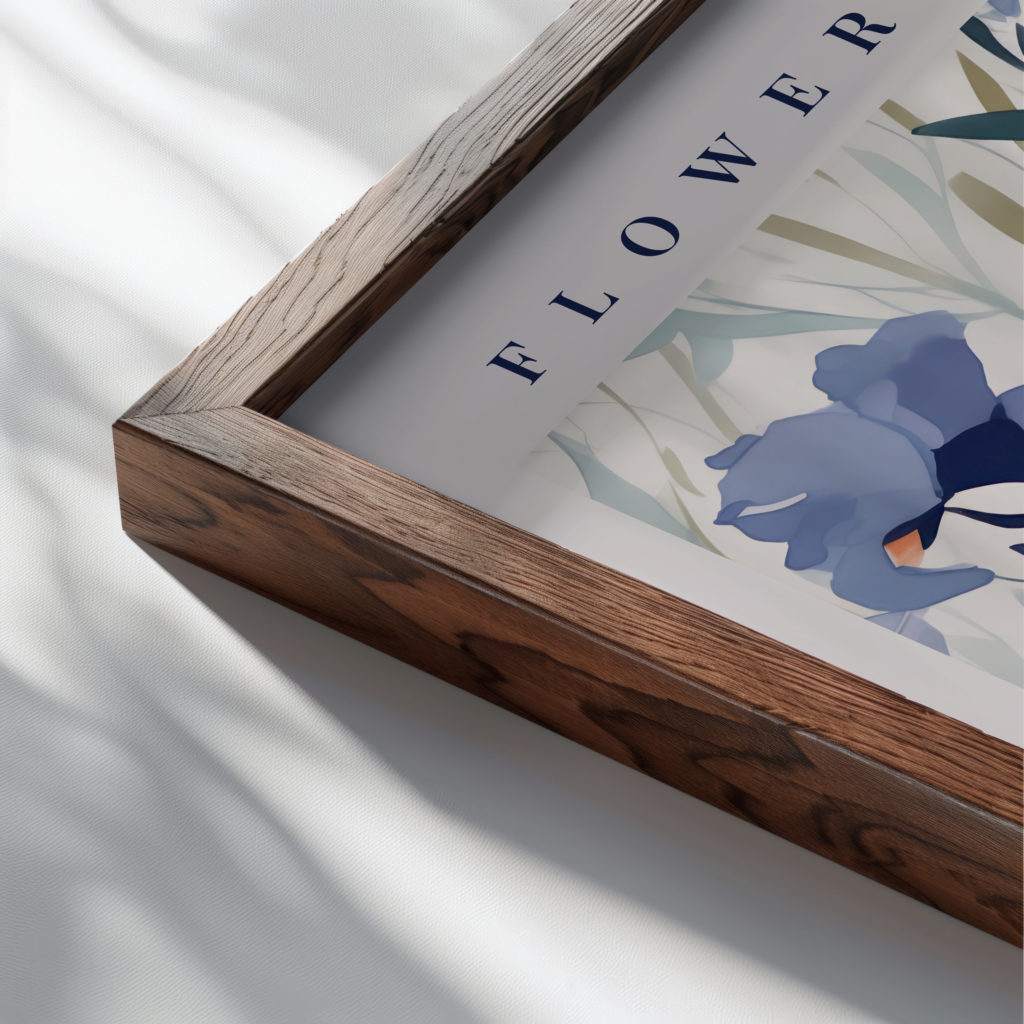 flower market paris 3x4 close up dark wood mockup