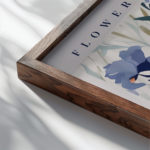 flower market paris 3x4 close up dark wood mockup