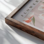 flower market tokyo 3x4 close up dark wood mockup