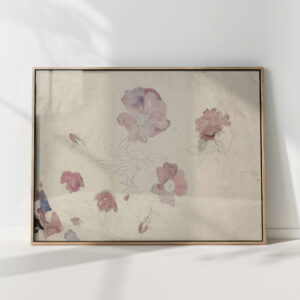 flower studies in purple and pink 1874 carel adolph lion cachet high quality print