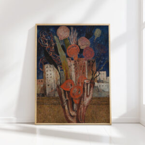 flowers over the city 1929 frits van den berghe high quality print