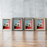 football mid century print bold geometric design 2