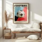 football mid century print bold geometric design 6