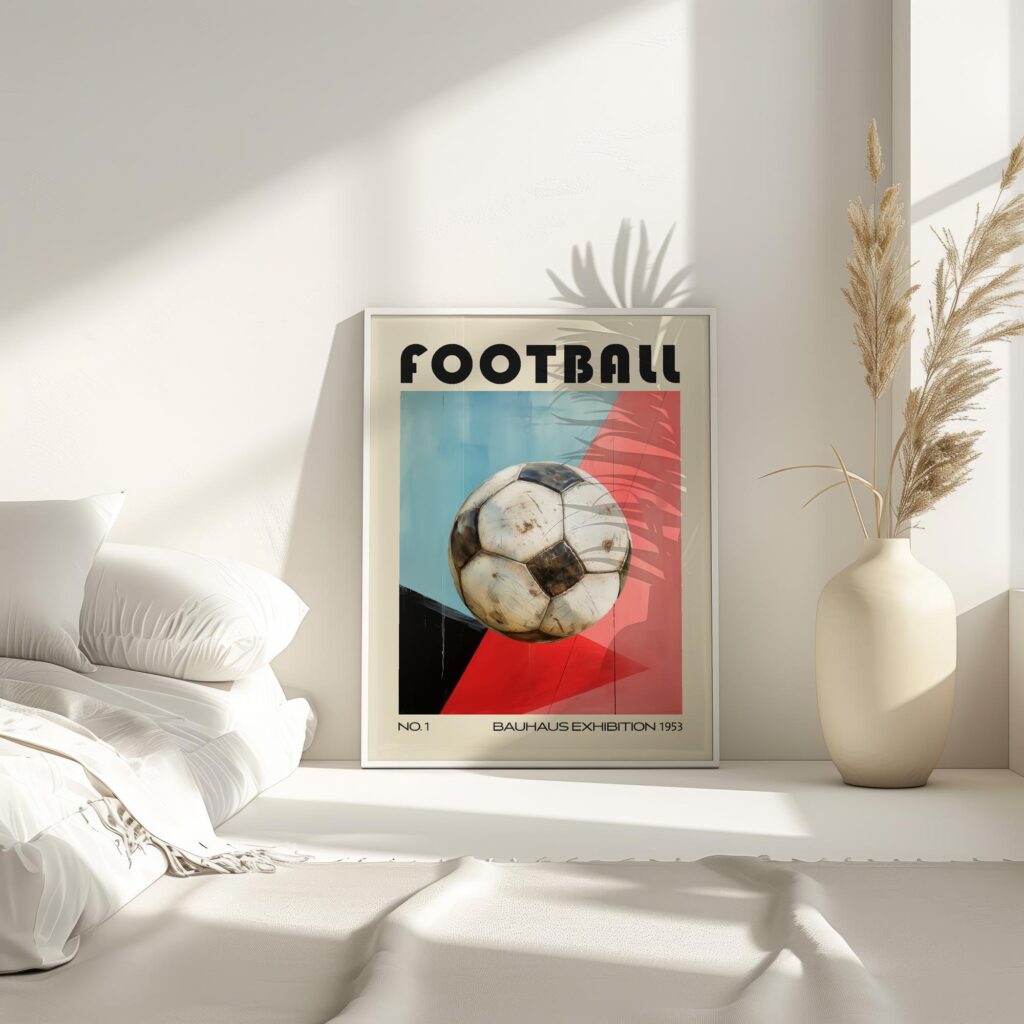 football mid century print bold geometric design 7