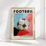 football mid century print bold geometric design 8