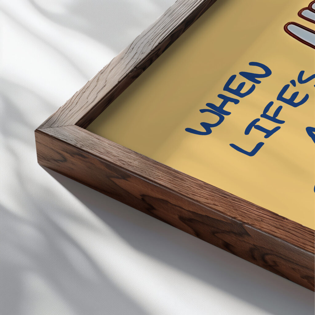 fork 3x4 close up dark wood mockup
