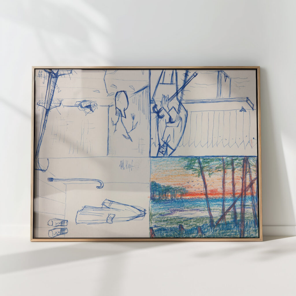 four compositional sketches for paintings 1955 marian kopf high quality print