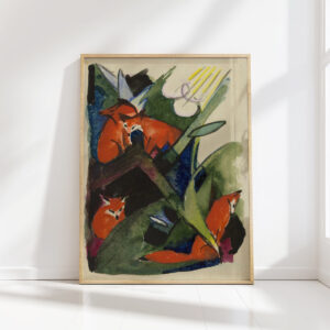 four foxes 1913 franz marc high quality print