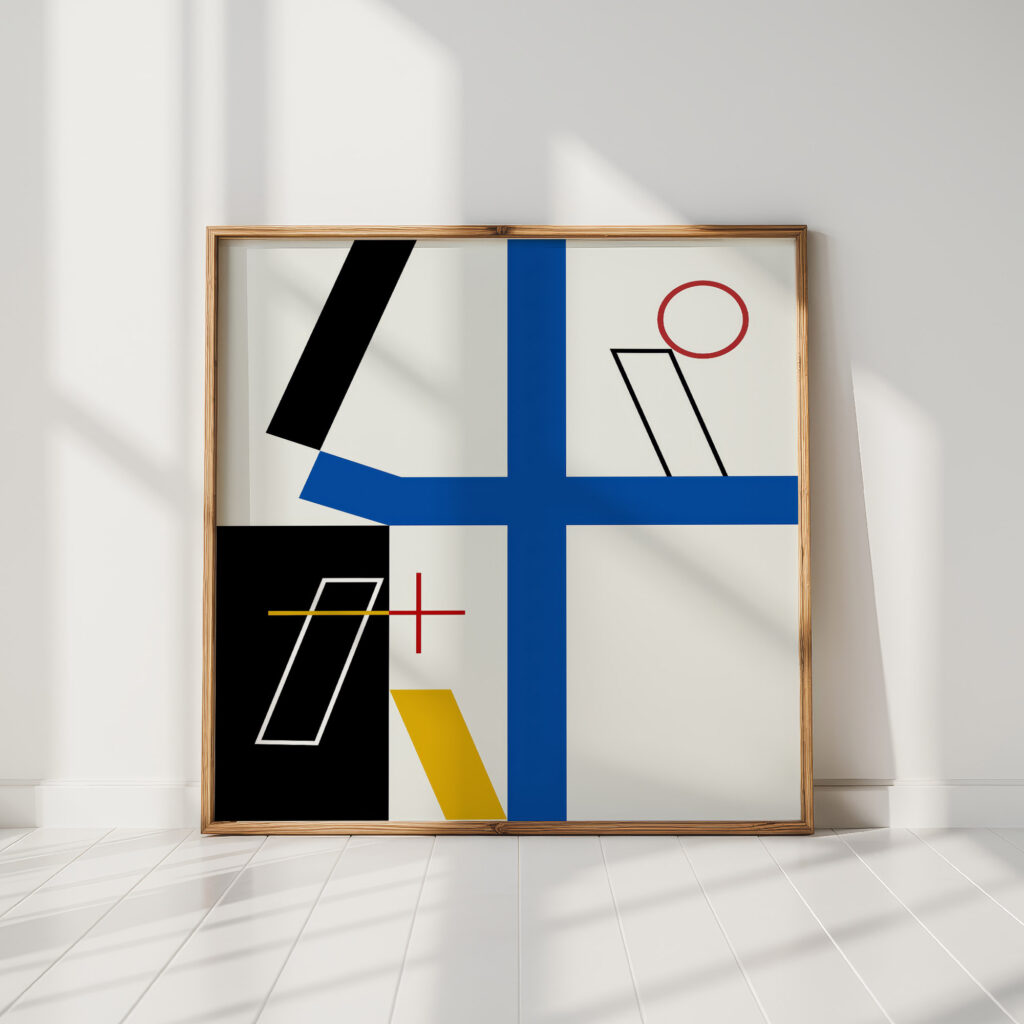 four spaces with a broken cross 2017 myriam thyes high quality print