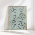 four studies of dancing figures 1910 1915 henri gaudier brzeska high quality print