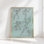 four studies of dancing figures 1910 1915 henri gaudier brzeska high quality print 2