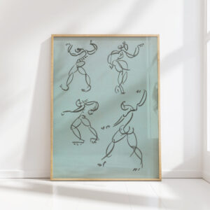 four studies of dancing figures 1910 1915 henri gaudier brzeska high quality print 2