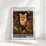 fox william morris print floral poster