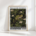 frog william morris print floral poster