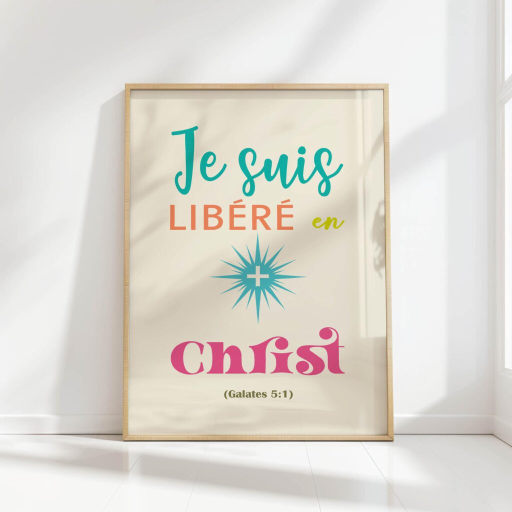 galates 51 french bible christian affirmation print
