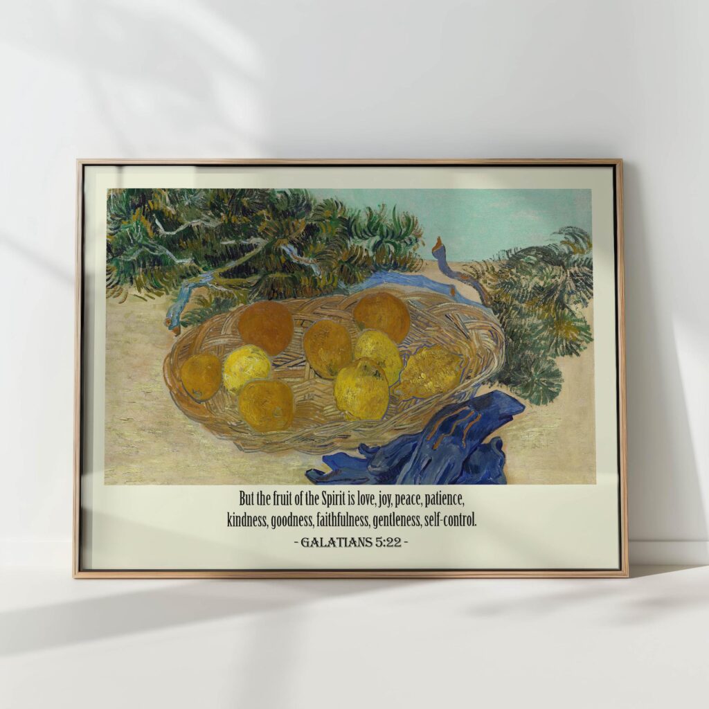 galatians 522 bible verse christian print fruit of the spirit biblical quote