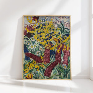 garden flowers i 1918 august babberger high quality print