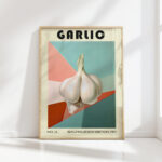 garlic artistic culinary illustration wall print garlic artistic culinary illustration wall print