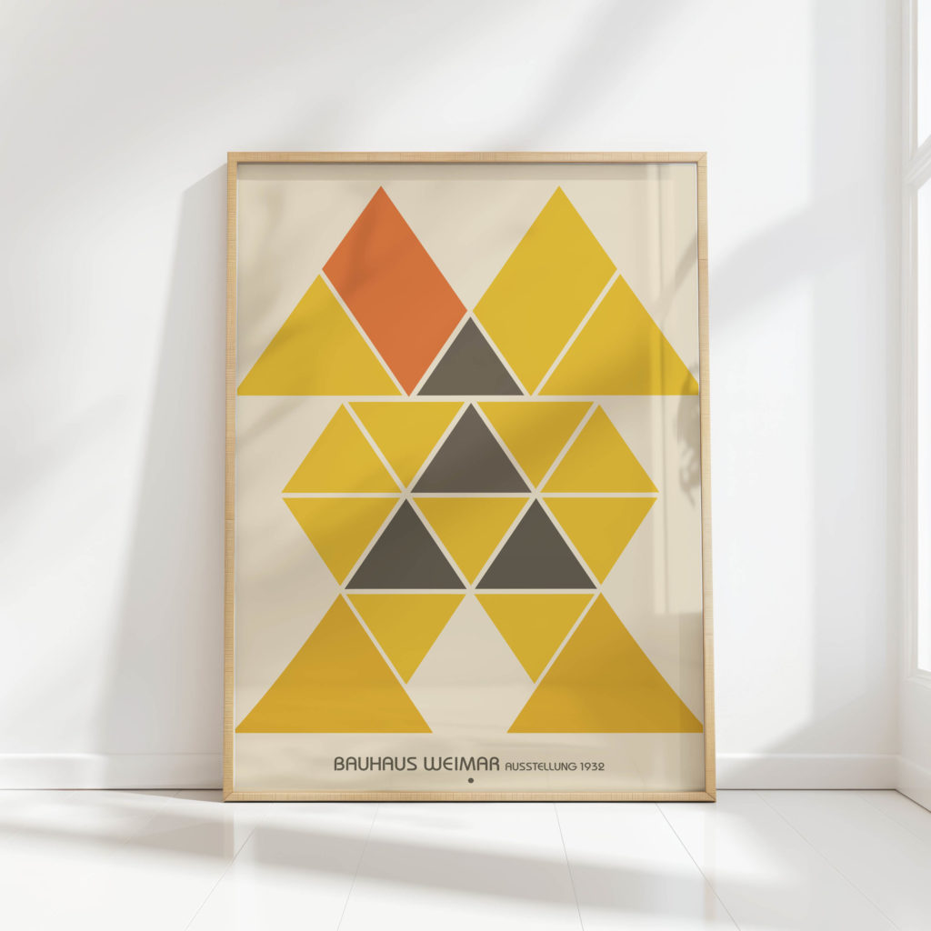 geometric artwork print with bauhaus influence