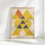 geometric artwork print with bauhaus influence