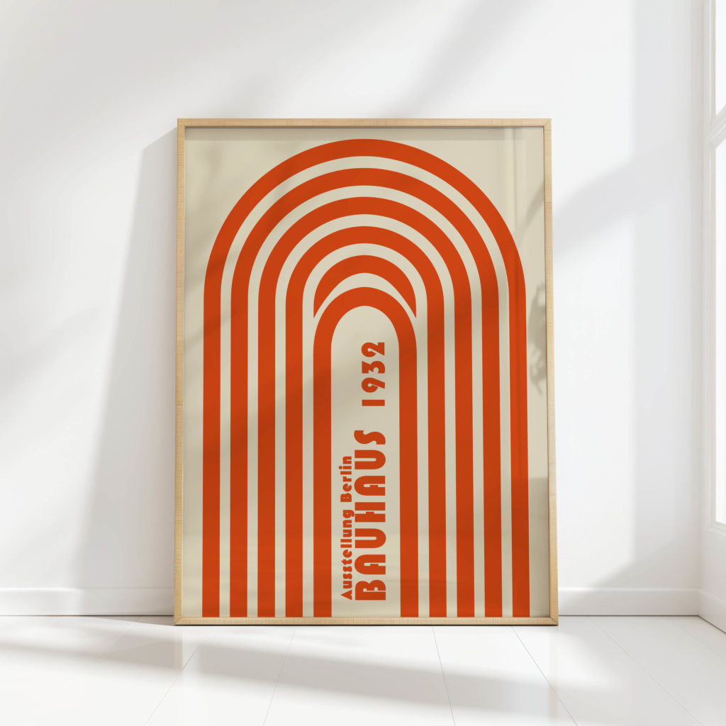 geometric bauhaus style artwork for modern homes high quality print
