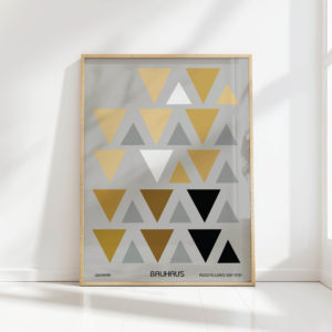geometric bauhaus style triangle art print