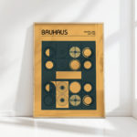 geometric circle art print modernist bauhaus style