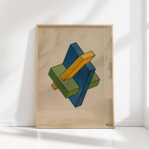 geometric composition 1 yakov chernikhov high quality print