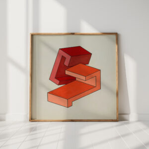 geometric composition 2 yakov chernikhov high quality print