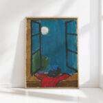 girl and the moon 1939 karl parsimagi high quality print