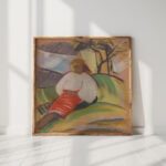 girl in a red skirt 1931 zolo palugyay high quality print