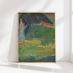 girl in front of a shepherds hut 1925 1935 arnold peter weisz kubincan high quality print