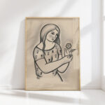 girl with a flower 1926 1927 mikulas galanda high quality print