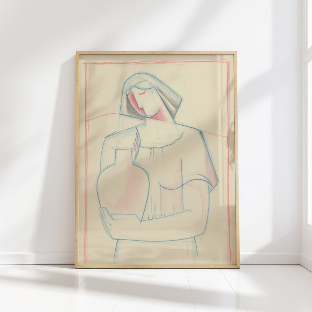 girl with a jug 1932 1936 mikulas galanda high quality print
