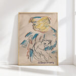 girl with cat jules schmalzigaug high quality print