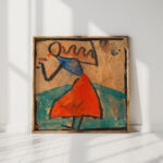 girl with red skirt 1918 egon schiele high quality print