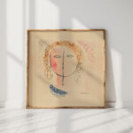 girls head 1930 mikulas galanda high quality print