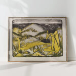 girls sitting and lying in the dunes two girls in the dunes sylt 1920 1924 otto mueller high quality print