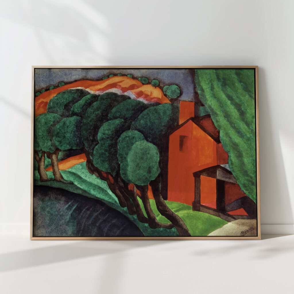 glowing night 1924 oscar bluemner high quality print