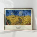 golden wheat field print with psalm 659 quote