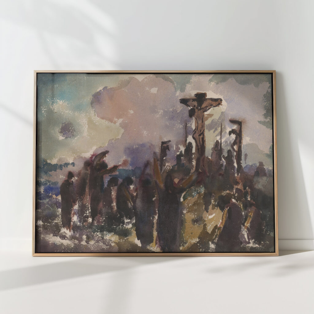 golgotha 1929 zolo palugyay high quality print