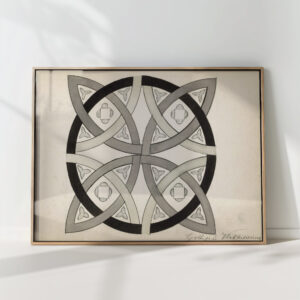 gothic flat ornamentation with braid work 1890 johanna van de kamer high quality print