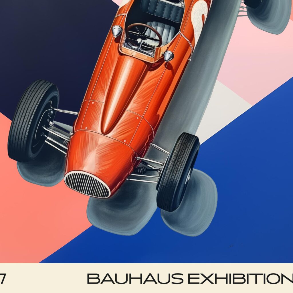 grand prix mid century print racing car design 4
