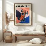 grand prix mid century print racing car design 6