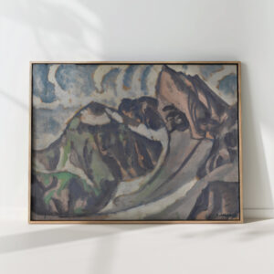 grey mountain landscape august babberger high quality print