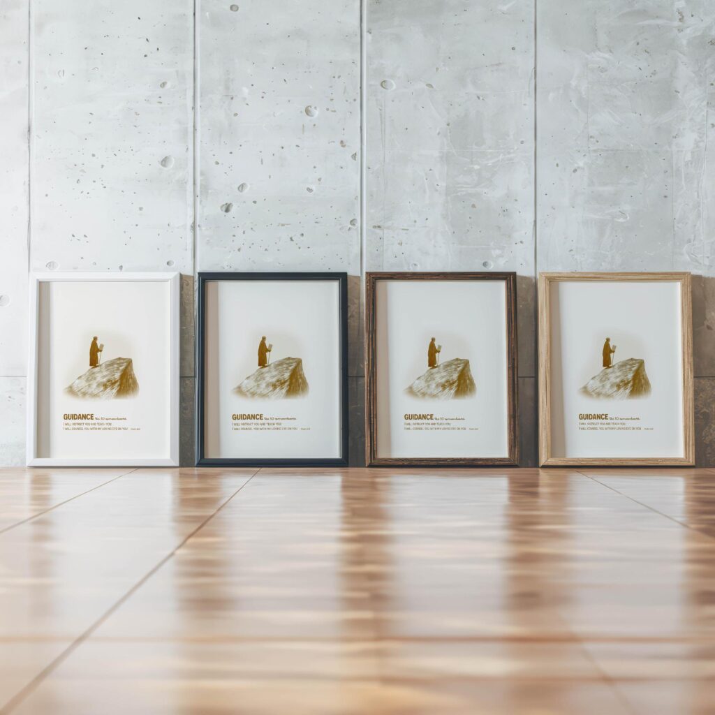 guidance framed posters mockup