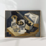 guitar and fruit bowl on a table 1917 juan gris high quality print